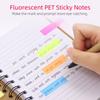 Creative Arrow Shaped Page Marker Colorful Index Tabs Fluorescent Sticky Notes Writable Labels 20 Sheets Pad  for Home