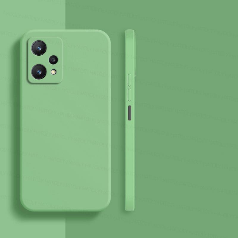 

Чохол для Realme 9 5G Realme 9 4G 5G 9i 9 Pro Plus Чохол TPU Ударостійкий Рідкий Силікон Захисна Задня Кришка Телефону Realme 9 5G Realme 9i зелений