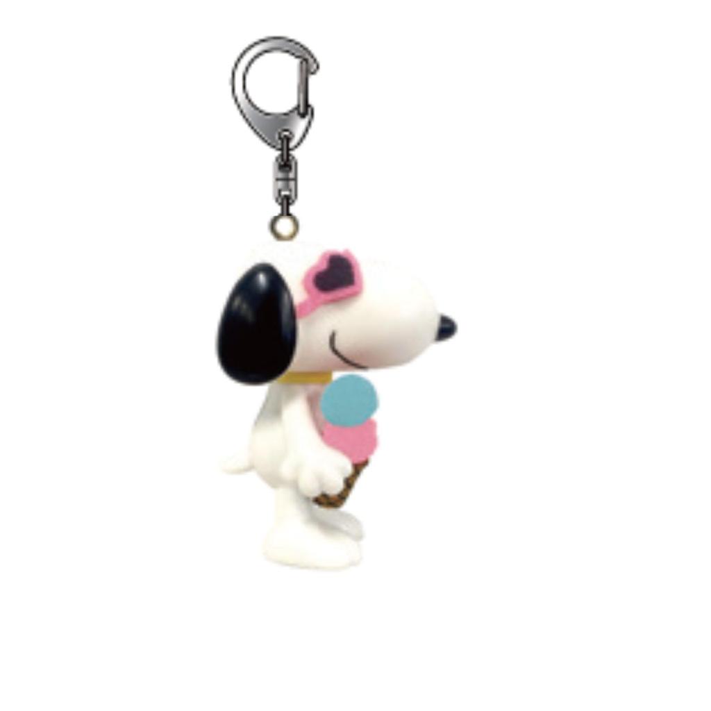 Ushikubo Kogei Snoopy Sweets Series Costume Keychain, Ice Cream, Approx. 60mm H x 33mm W x 42mm Facial Length, SN-390