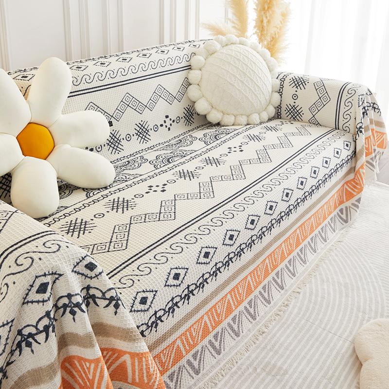 Chenille Sofa Towel Cover Cloth All-Inclusive Universal Four Seasons Universal Simple Sofa Cushion Cover Non-Slip Cover Blanket Anti-Scratching