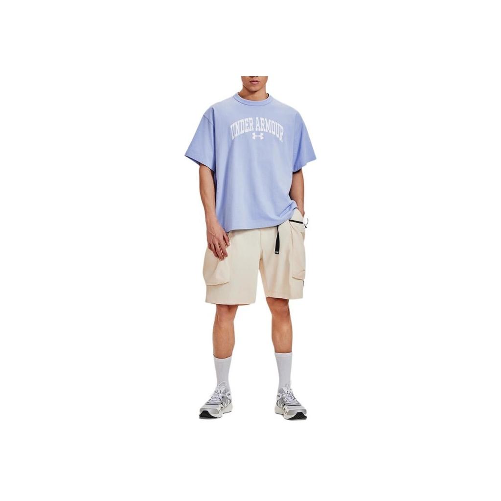 Under Armour Urban Outdoor Series Logo Patch Casual Loose Cargo Shorts Men Bottoms Beige 1387985-280