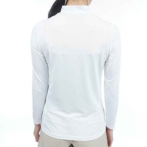 Admiral Golf ADLA348 Women's Classic Mock Neck Innerwear, White