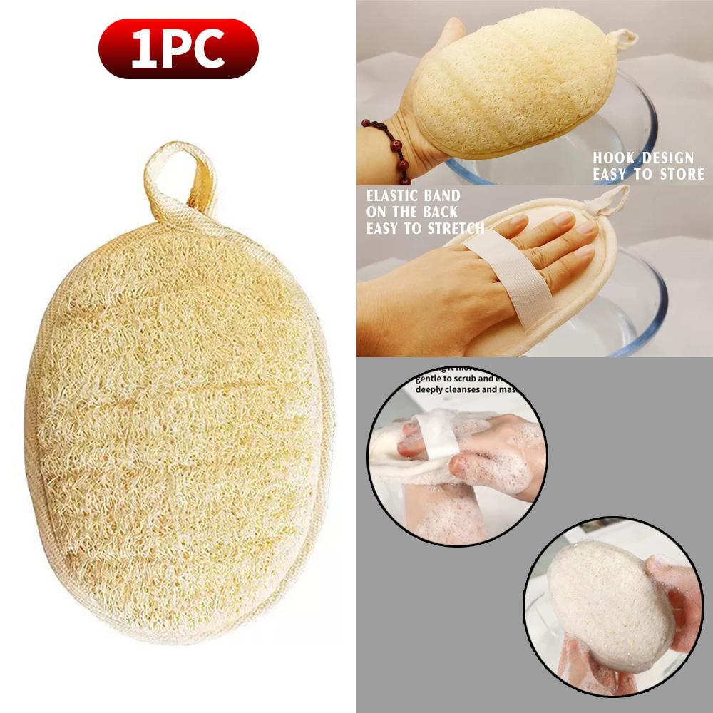 

6/3/1-T Natural Silk Melon Rubbing Patch, Rubbing Towel, and Bathing Tool - Suitable for Home Bathroom Essential Bathing Tools