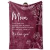 Mom'S Gift Blanket Flannel Soft Comfortable Home Blanket Warm Blanket Birthday Holiday Gift