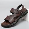 Fashion Summer Men's Cowhide Business Casual Beach Shoes Sandals New Luxury Outdoor Comfortable Breathable Non-Slip Beach Slippers Shoes