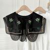 Embroidery Embroidered Floral Fake Collar Countryside Style Small Shawl  Scarf Accessories