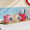 Flower Toothbrush Holder for Kids, Cute Rinse Cup with Handle, Toddler Bathroom Toothbrush Cup for Bedroom