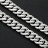 Neues 22mm Blasen-T-Quadrat Zirkon Kubanische Kette Vergoldetes Hip Hop Herren Trendiges Armband