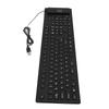 109 Keys Foldable Silicone Keyboard Quiet Waterproof Dustproof USB Wired Flexible Keyboard for Desktop Laptop Home
