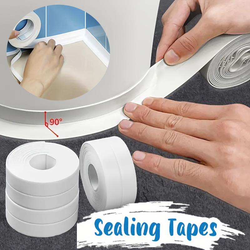 Waterproof Wall Tape Bathroom Kitchen Adhesive Tape Contour Tapes Cardboard Sealing Strip Bathroom Shower Sink Bath Caulk Tapes
