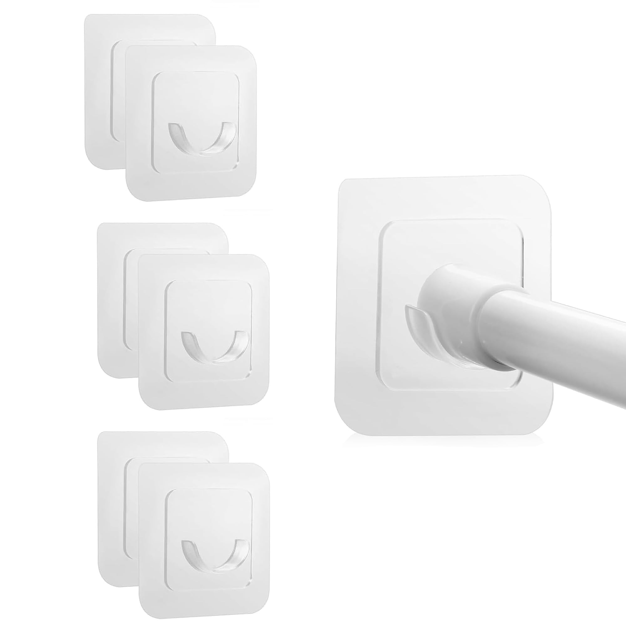 

DEVENTORZ Натяжной стержень, прочный комплект арматуры, диаметр, не требует сверления, телескопический карниз, крепление для штор, прозрачный зажим, крючок, простота установки