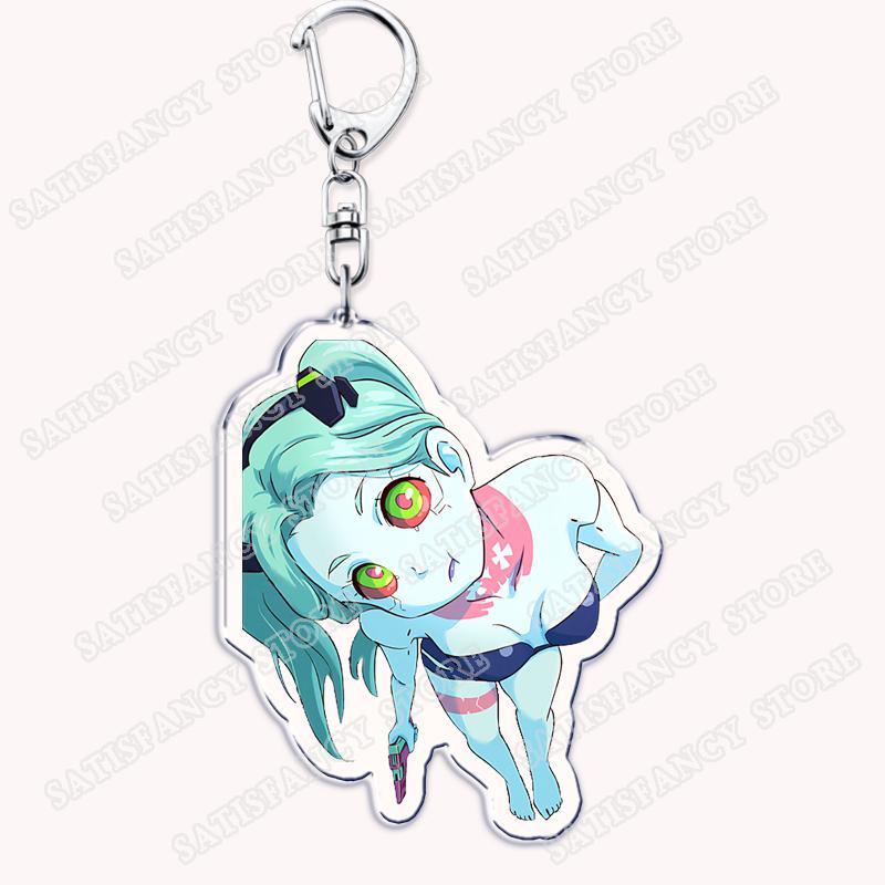 Portachiavi Anime Cyberpunk per Donne Accessori Borsa Edgerunners Rebecca Lucy Gloria Faraday Portachiavi Gioielli Fan Amici Regali