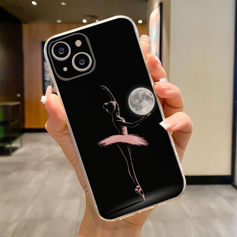 Simple Swan Dance Ballet Phone Case For iPhone 17 16e 16 15 14 13 12 11mini Pro Max X XR XSMAX 8 7 Air Plus Soft Cover