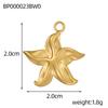 CARLIDANA Hot Selling Summer Fashion Charm Starfish Shell Titanium Steel Plated 18k Gold Color Style Pendant DIY Jewelry