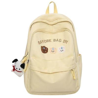 School Backpack Cartoon Bear Pendant 44*31*21 Yellow