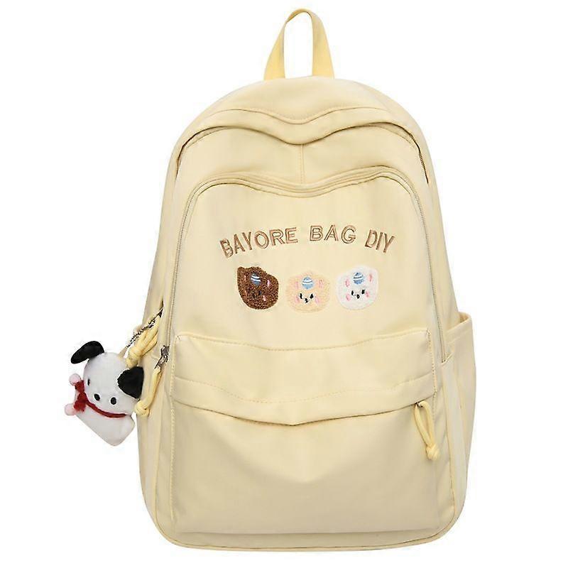 School Backpack Cartoon Bear Pendant 44*31*21 Yellow