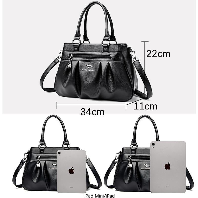 Female Handbag Luxury S Women Bags Designer High-capacity Soft Leather Shoulder Crossbody Bags for Women Tote Bag 3 Layers