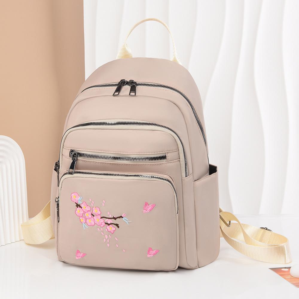 Large-capacity Commuter Bag - Embroidered, Versatile Women's Double-shoulder Bag, Fashionable Handbag