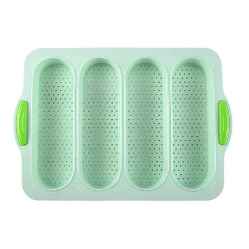 New Silicone Burger Baking Tray Breathable Hollow Burger Mold with Continuous Opening Silicone Bread Mold