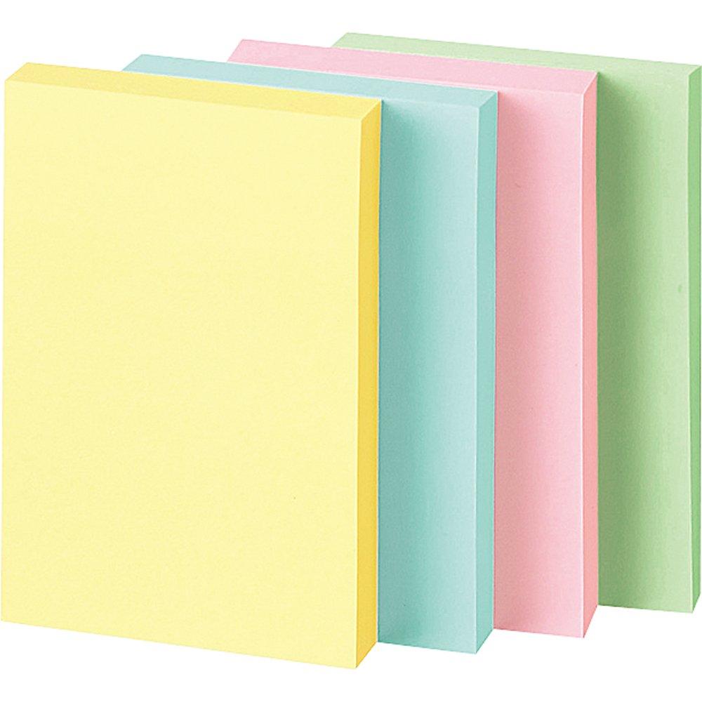Kokuyo Sticky 75mm X 100 Sheets X 10 Notes, 50mm, Packs, 4-color Mix, K2ME-7550