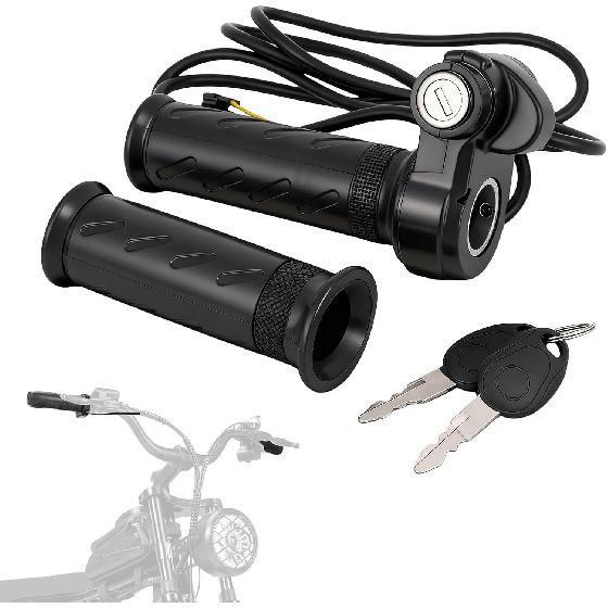 

Ebike Full Twist Throttle Grip with 2 Keys Compatible Fit for Ridstar Q20/Q20 Pro Lite E-Bike, Electric Bike Throttle Smooth Acceleration Control