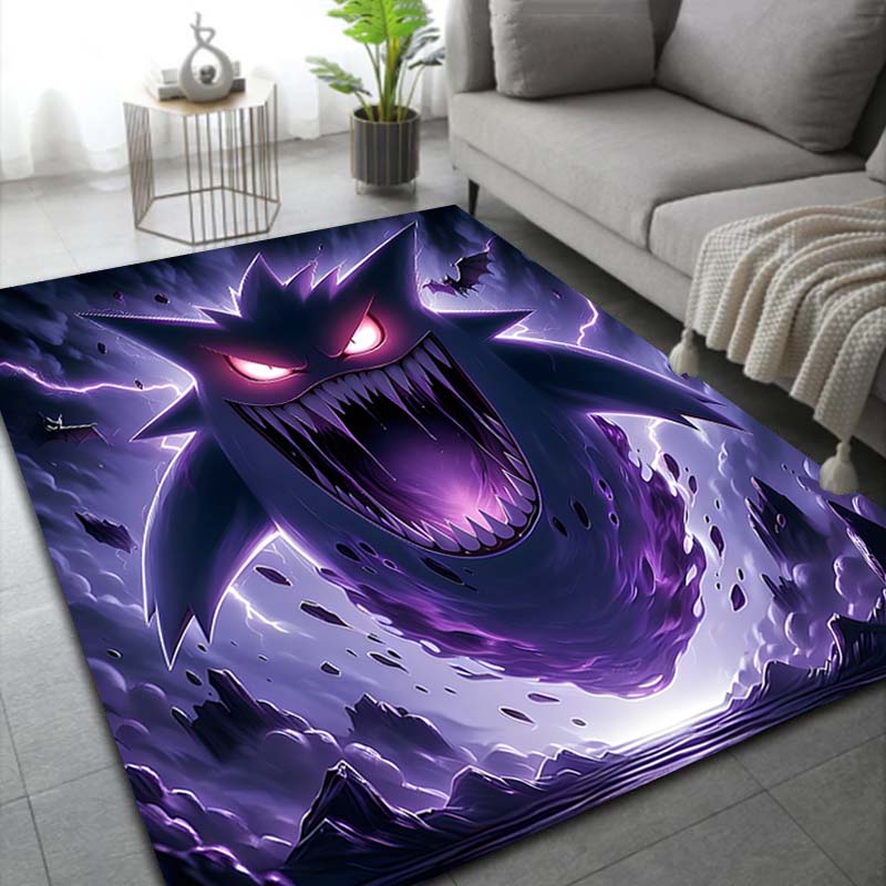 

Poke Mon Gengar Area Rug Cute Carpet for Living Room Kids Bedroom Sofa Doormat Kitchen Home Decor,Non-slip Mat Gift Potdemiel 100x120cm