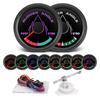 52MM Ruderwinkelanzeige mit 8-farbiger Hintergrundbeleuchtung Wasserdichte Ruderpositionanzeige mit Sensor 0-190 Ohm für Boot Yacht Marine