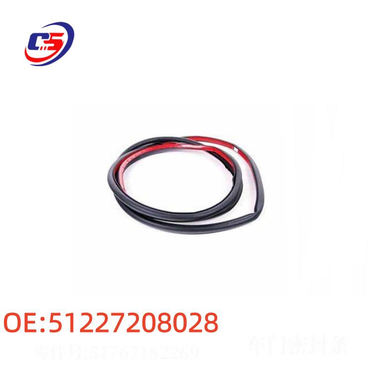 Compatible BMW Car Door Seal Strip - Part Numbers: 51227208028, 51337258329, 51337289609.