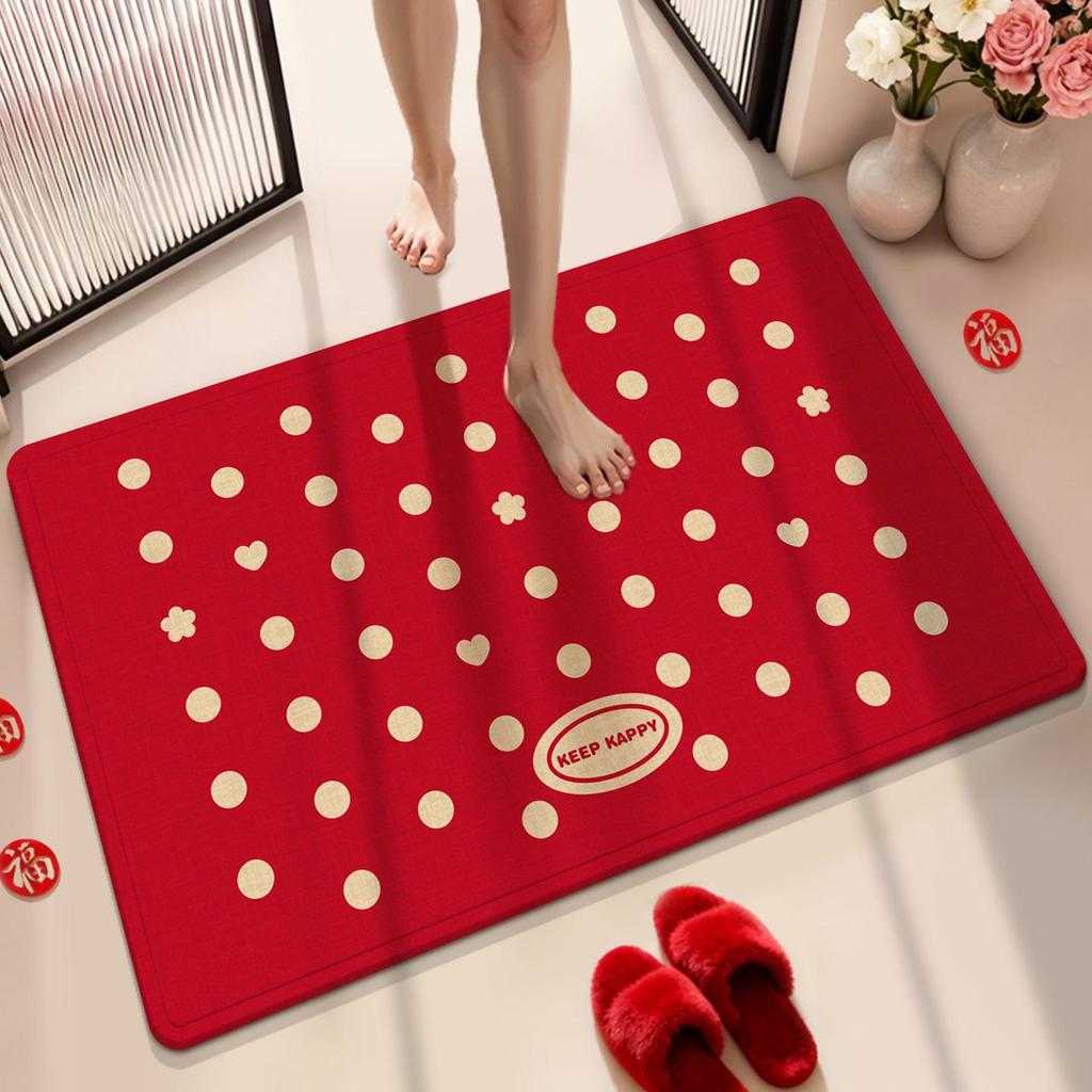 Butterfly Shadow Non-Slip Water Absorbing Diatom Mud Floor Mat for Bathroom and Entrance