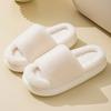 Fluffy Comfort Home Slip-On Slippers with Thick Soles for Indoor Wear, Women Shoes