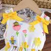 Girls' Vest Dress Children's Summer Sleeveless Dress Baby Cartoon Print Casual Dress