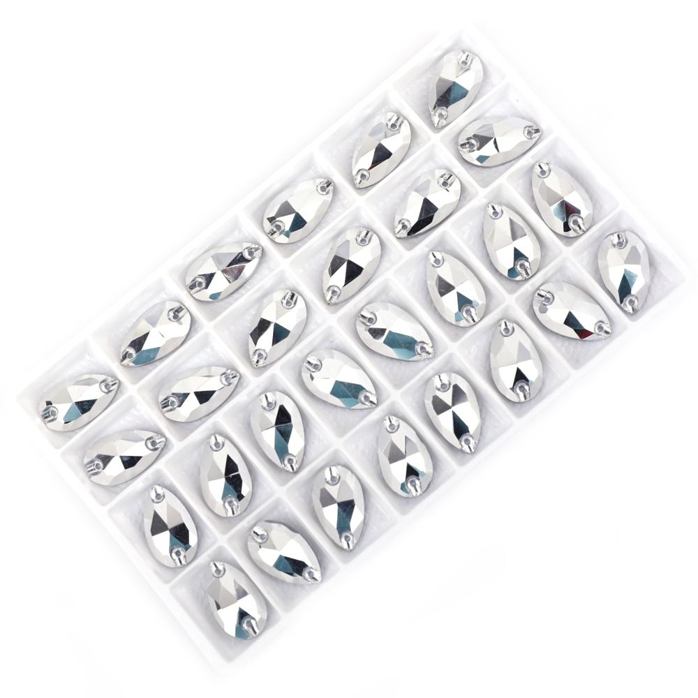 Drop Flatback Sew On Rhinestones Bulk Glass Crystal Stone for Tailoring Materials and Accessories Garment Accessories