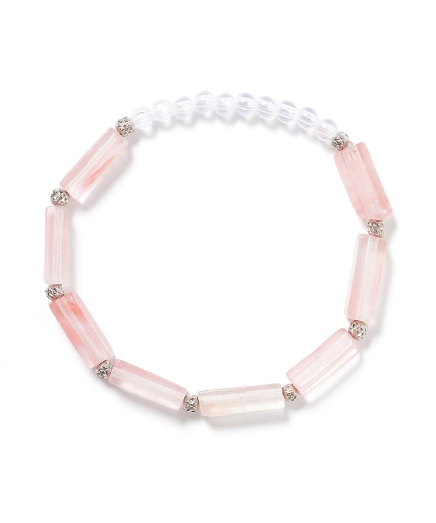 Polalita Rose Tube Crystal Bracelet (Plt-Br-062_Pk)