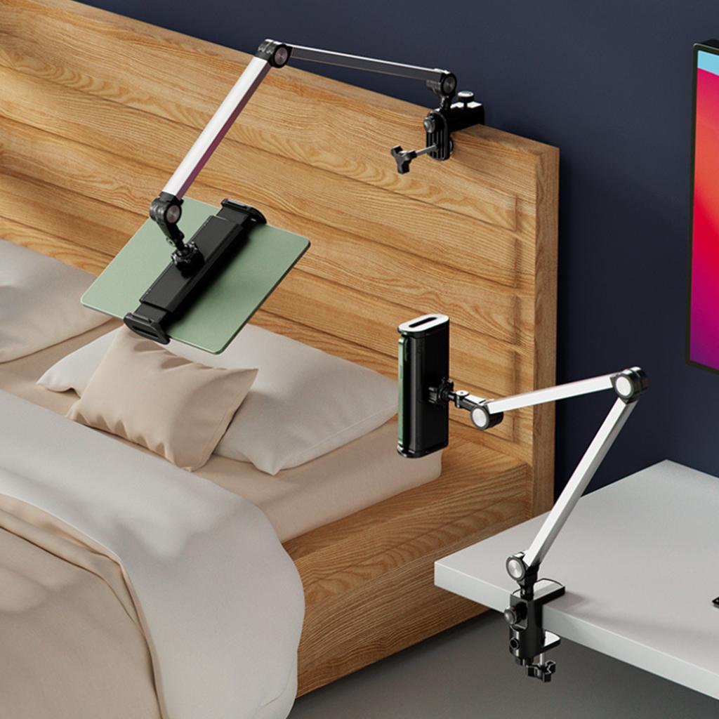 360 Degree Adjustable Desk Clamp C Shape Retaining Clip Table Mount Heavy Duty Mic Stand Multi Function Boom Arm Bracket
