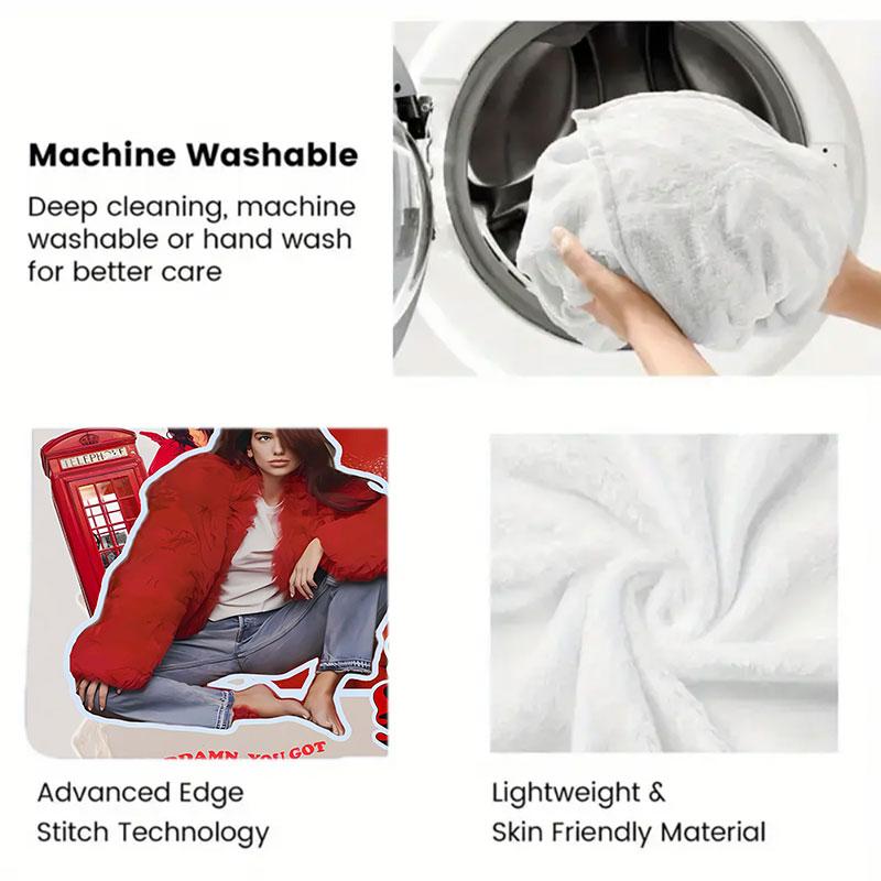 1 Pezzo Coperta in Flanella con Stampa dualipa, Alta qualità Confortevole per Tutte le Stagioni, Calore e Comfort, Perfetta per Regali di Natale