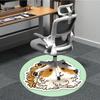 1pc Guinea Pig Office Round Rug, Carpet for Office, Gaming, Lightweight Round Floor Mat Yy260208062