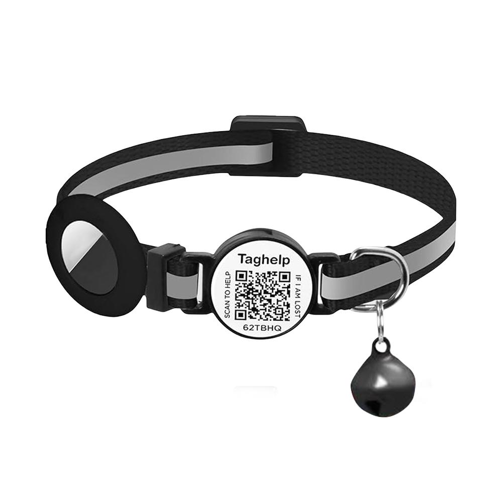 

For Airtag Cat Collar Breakaway Pet ID Tag with QR Code Name Tag & Bell Tracker Cat Collars Quick Release for Puppies and Cats