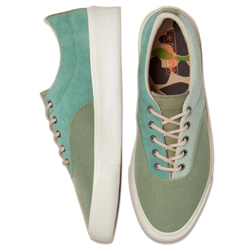 Converse Skidgrip Jungle Cloth Low Top Board Shoes Unisex Malachite Green