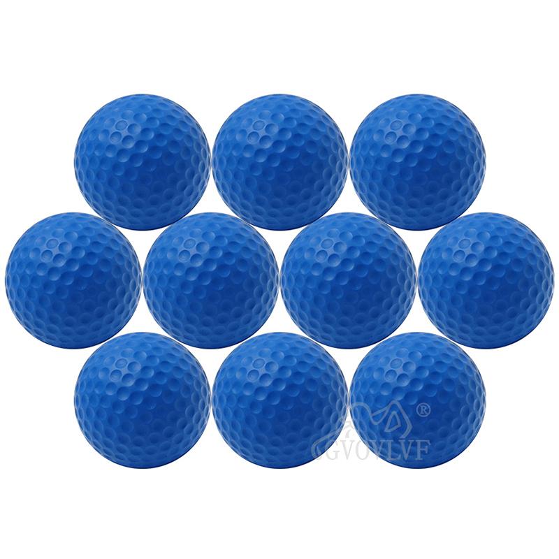 10Pcs/Lot Soft Indoor Practice Pu Yellow Golf Balls Training Aid Drop Shipping Wholesale Gift For Golfers