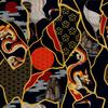 Royal Velvet Fabric Polyester For Sewing - Motif Dragons And Herons