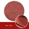 Pack of 4pcs Cotton Braiding Table Placemats Round Table Mats Heat Insulated Pad Japanese Style Mats 35cm