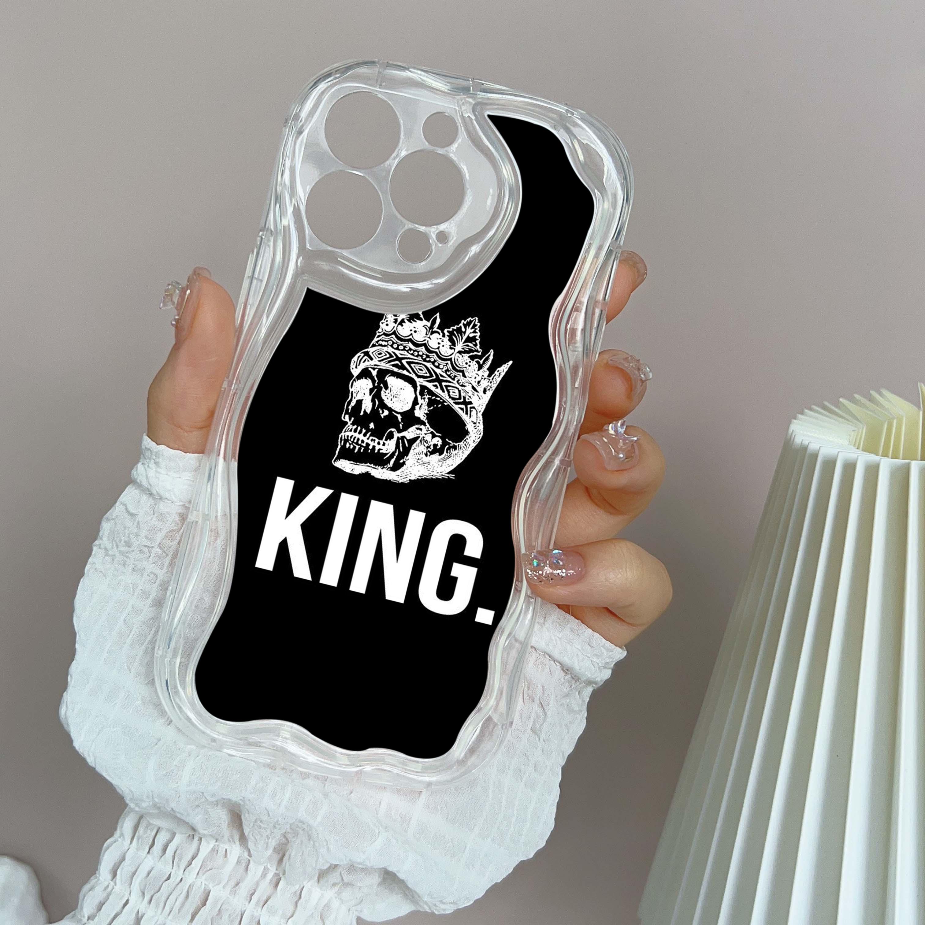 

LZ17 King Queen пара влюбленных прозрачные мягкие волнистые чехлы для телефонов для iPhone 15 13 Pro Max 12 mini 14 8 Plus XS Max XR 6 Защитная задняя крышка for iPhone 15 Plus