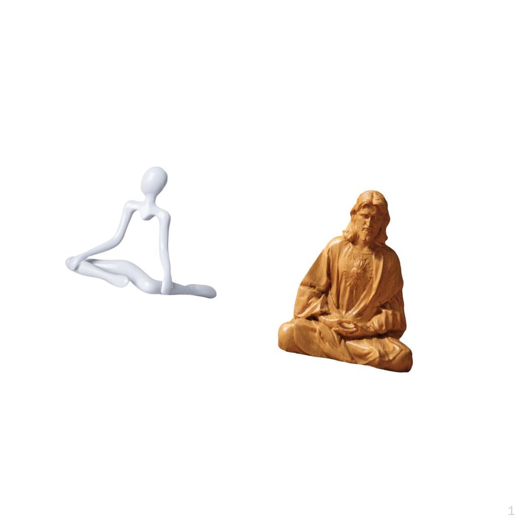 Creative Abstract Thinker Statue Sacred Heart Jesus Figurine Unique Decorative Sculpture Ornament