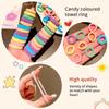 100 Pcs/Bag Girls Lovely Candy Cartoon Colors Solid Elastic Hair Bands Children Cute Srunchies Rubber Bands Kid Hair Accessories