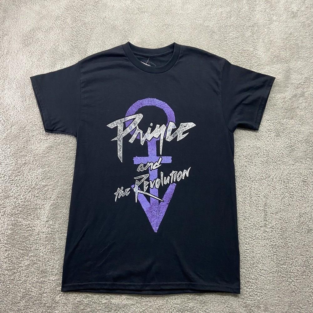 

80s Retro Pop Music Tee; Revolution Inspired; Men’s Medium Black Graphic Shirt Unisex T-Shirt L