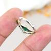 Emerald 925 Sterling Silver Green Gemstone Handmade Boho Jewelry Dainy Ring for Women