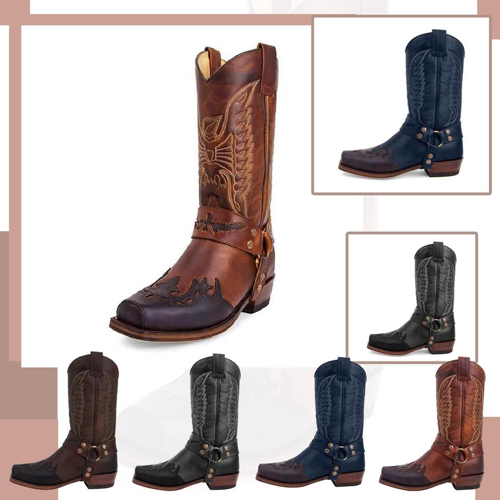 Botas De tacón bajo De cuero Pu De alta calidad para Hombre, estilo clásico  De moda informal para Hombre, botas De vaquero M JUN（#brown） | Linio  Colombia - GE063FA04TBEDLCO