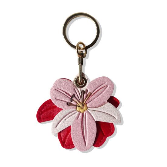 

Keychain Pendant Flower Shape Bag Pendant Imitation Leather Access Control Card Holder Protective Cover Car Keychain Hanging Ornament