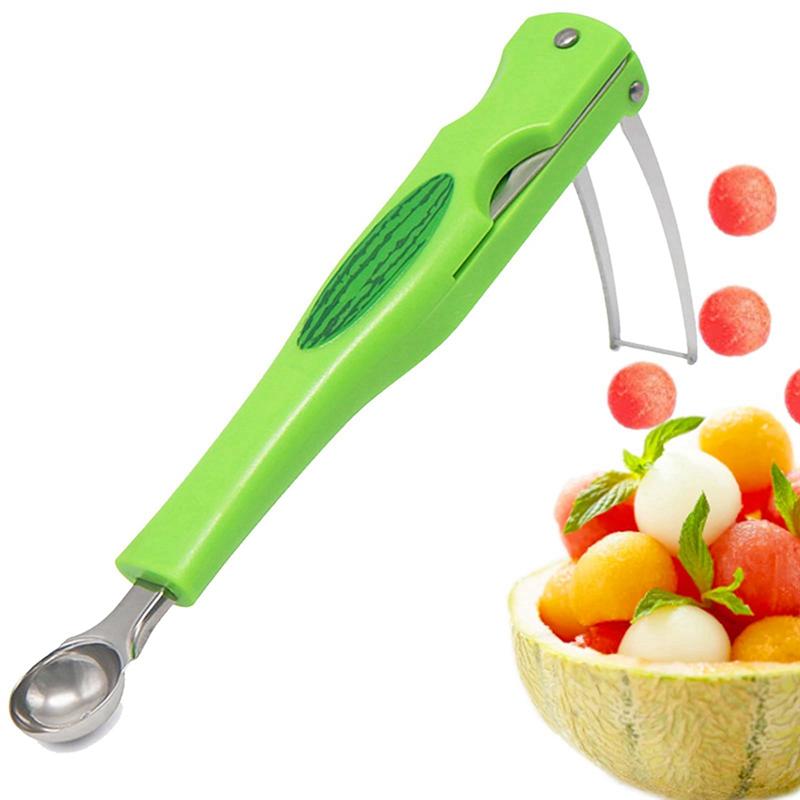 A58Z 3-In-1 Fruit Baller Stainless Steel Fruit Baller Fruit Baller Carving Baller Separator Kitchen Gadgets
