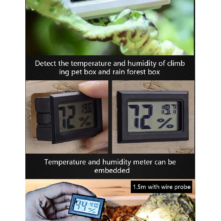 Mini Convenient Digital LCD Thermometer Sensor Hygrometer Gauge Refrigerator Aquarium Monitoring Display Humidity Detector